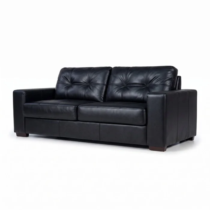 Sofá Fargo - Cuero Básico - 3 cuerpos - 450 (Negro) en Negro - Sillones y sofás, Uruguay | Nyr, vista 3
