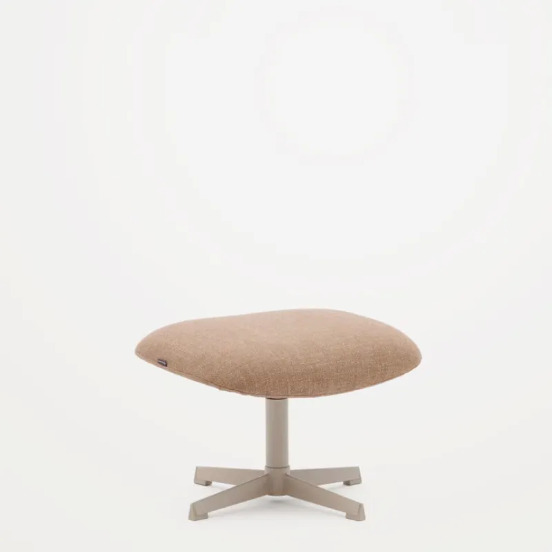 Reposapiés Jaspe - marrón claro y metal con acabado gris FSC 100% en Marrón - Butacas, banquetas y puffs, Uruguay | Kavehome