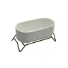 MACETA CERAMICA C/BASE 17x9x9CM BLANCO/DORADO en Blanco - Macetas, Uruguay | Koz, vista 1 de 4