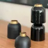 Florero negro doble en Negro - Jarrones, Uruguay | FMB, vista 2 de 3