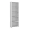 Biblioteca 5 estantes - Blanco en Blanco - Bibliotecas, Uruguay | La Cueva Muebles, vista 4 de 5