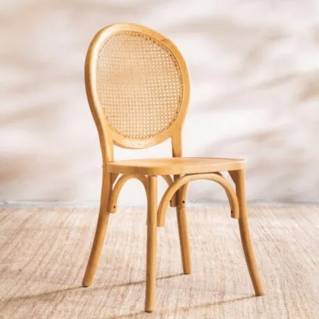 Silla Vivien Teca en Madera natural - Sillas, Uruguay | Aihaus