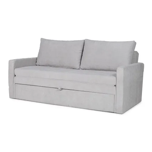 Sofá Cama Wey - Tela Microfibra - Kruger 06-155 (Ceniza) en Gris - Sillones y sofás, Uruguay | NYR