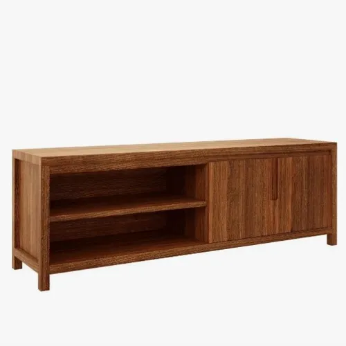 Rack Nature rústico REF.1552NE – 2 Puertas - Muebles para TV, Uruguay | Igoa