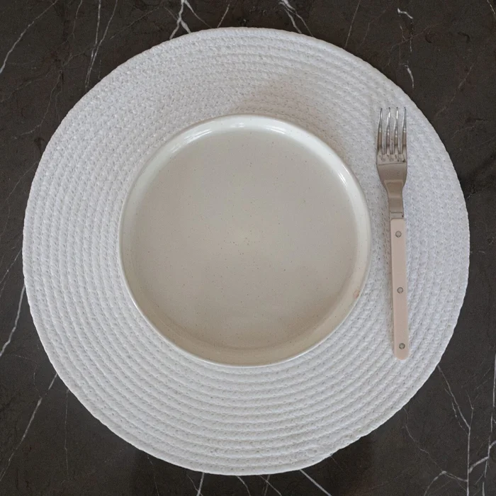 Individual redondo Flores - Textiles, Uruguay | Buho Store, vista 3
