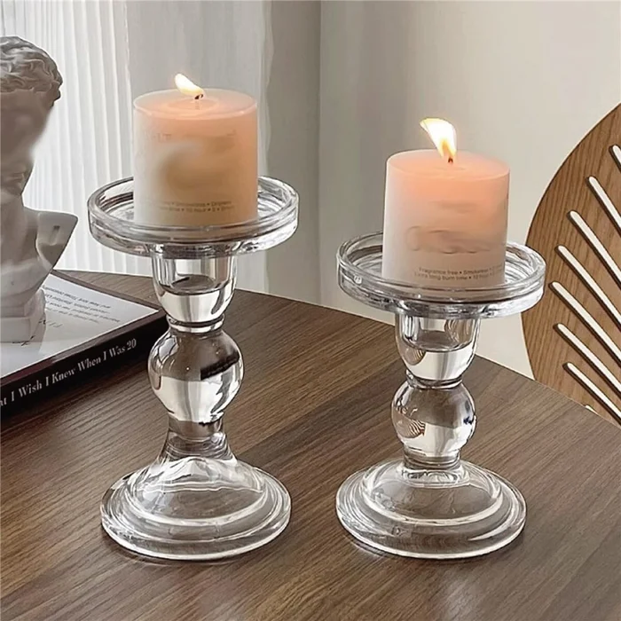 CANDELABRO VIDRIO D8.5/H11.5CM - Velas y Portavelas, Uruguay | Decohogar, vista 3