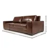 Sofá Boston - Cuero Natural - 2,5 cuerpos - A fabricar en Marrón - Sillones y sofás, Uruguay | NYR, vista 3 de 3
