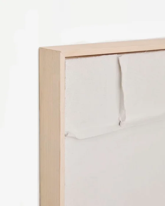 Cuadro Klis de lino con formas geométricas blanco - 60 x 90 cm en Blanco - Decoración de pared, Uruguay | Kavehome, vista 4