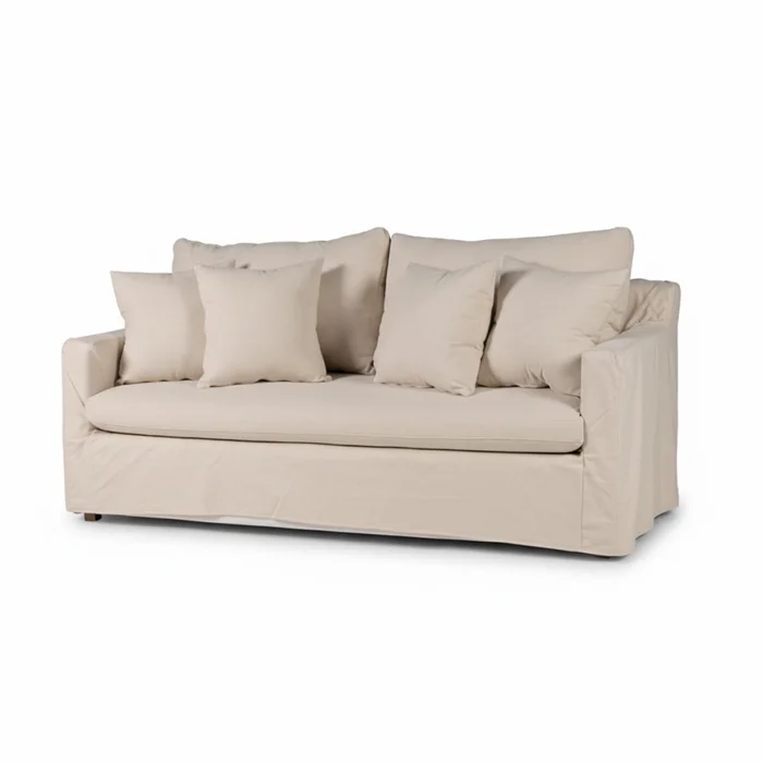 Sofá Summer con Funda - Tela Rústica - 2,5 cuerpos - TD5260-1635 (Beige) en Beige - Sillones y sofás, Uruguay | Nyr