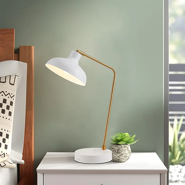 Lámpara de Mesa Arkansas Blanco en Blanco - Lámparas de mesa, Uruguay | Serlux, vista 2