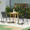 Sillas Símil Rattan con Mesa de Eucaliptus - Nassau - Negro en Negro - Muebles para el exterior, Uruguay | Rústico Hogar, vista 2 de 5