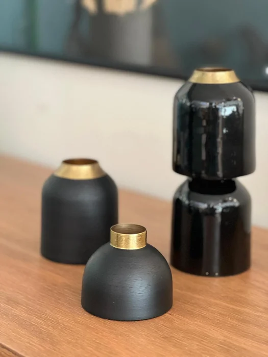 Florero decorativo Ónix en Negro - Muebles, Uruguay | FMB