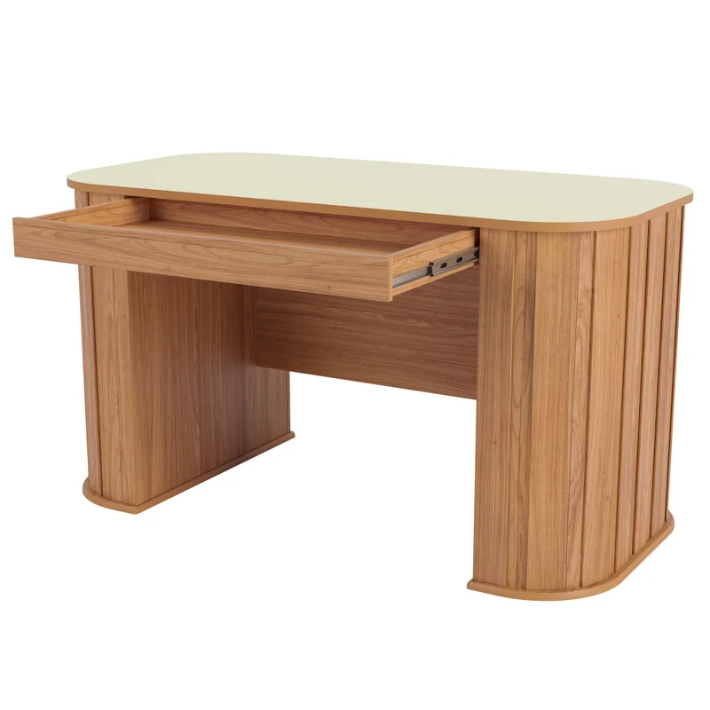 Escritorio Munich Curvo Mesa de Oficina C/1 Cajon 135cm 100% MDF - Escritorios, Uruguay | Balton, vista 9