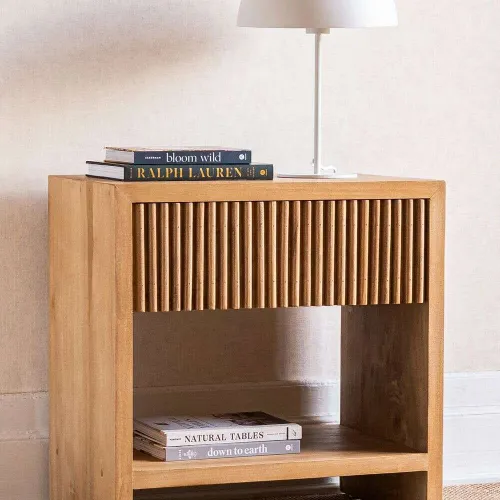 MESA DE LUZ STUDIO - NATURAL en Madera natural - Mesas de luz, Uruguay | La Iberica