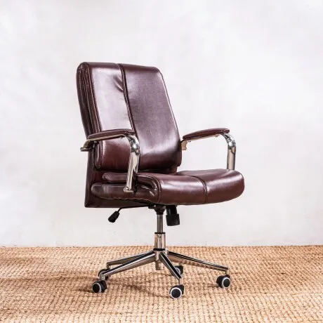 Silla De Oficina Zara - Chocolate en Marrón - Escritorios y sillas de escritorio, Uruguay | Aihaus