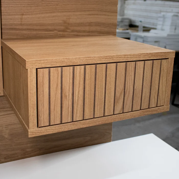 Mesa de Luz Aerea Capri - Olmo en Madera natural - Mesas de luz, Uruguay | Berna home, vista 3