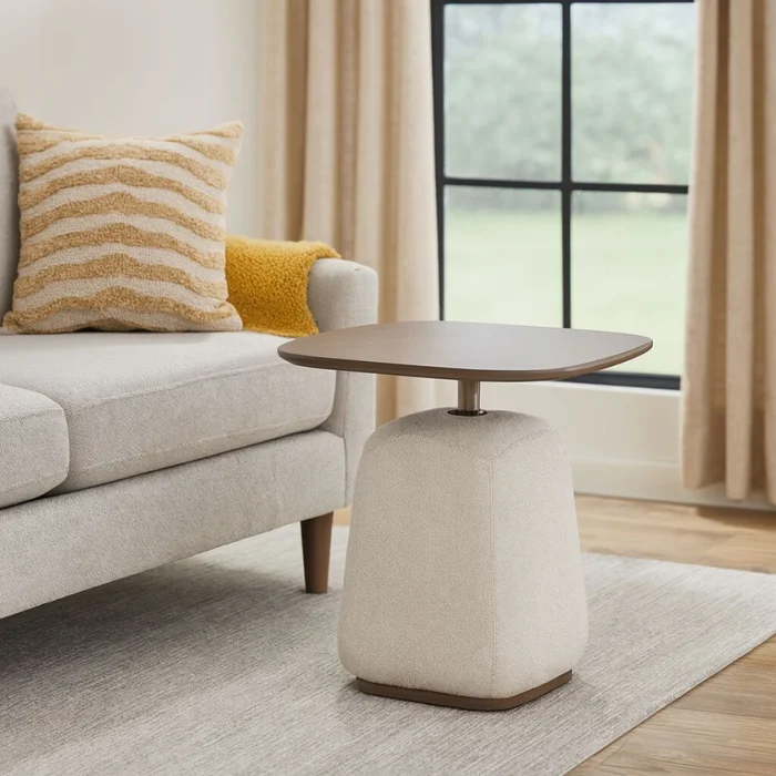 Mesa de Centro SHELLY Blanco  en Beige - Mesas de comedor, Uruguay | Viasono