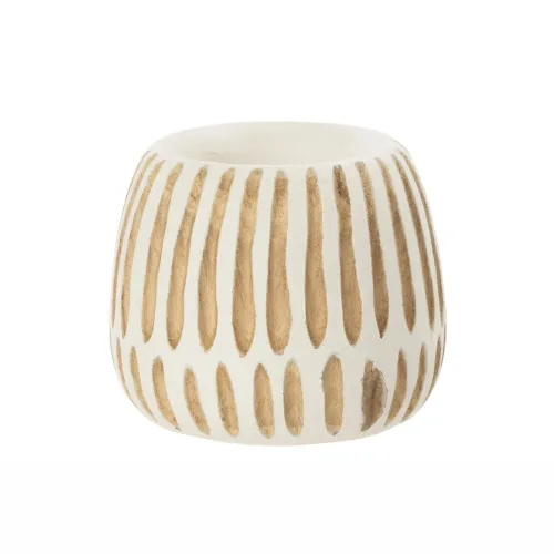 Maceta Small Madera Blanco Paulonia en Blanco - Jarrones, Uruguay | Divino