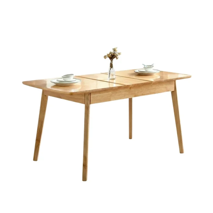 Mesa de comedor Extensible - Madera maciza 120 a 150 cm Elan - Línea Serena en Madera natural - Mesas de comedor, Uruguay | Ecowood, vista 7