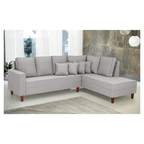 Sillón Esquinero con Chaise - Denver (derecho) en Gris - Sillones y sofás, Uruguay | Delta Center