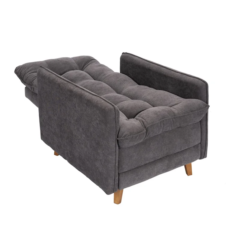 Poltrona reclinable Con Puff - Luxor - Gris en Gris - Sillones y sofás, Uruguay | Ecowood, vista 5