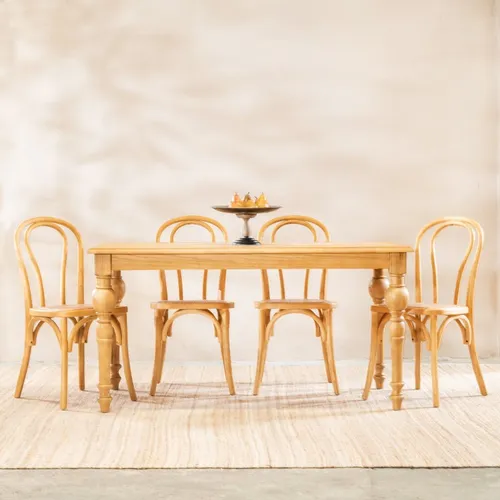 Mesa de comedor Paul en Madera natural - Mesas de comedor, Uruguay | Satec