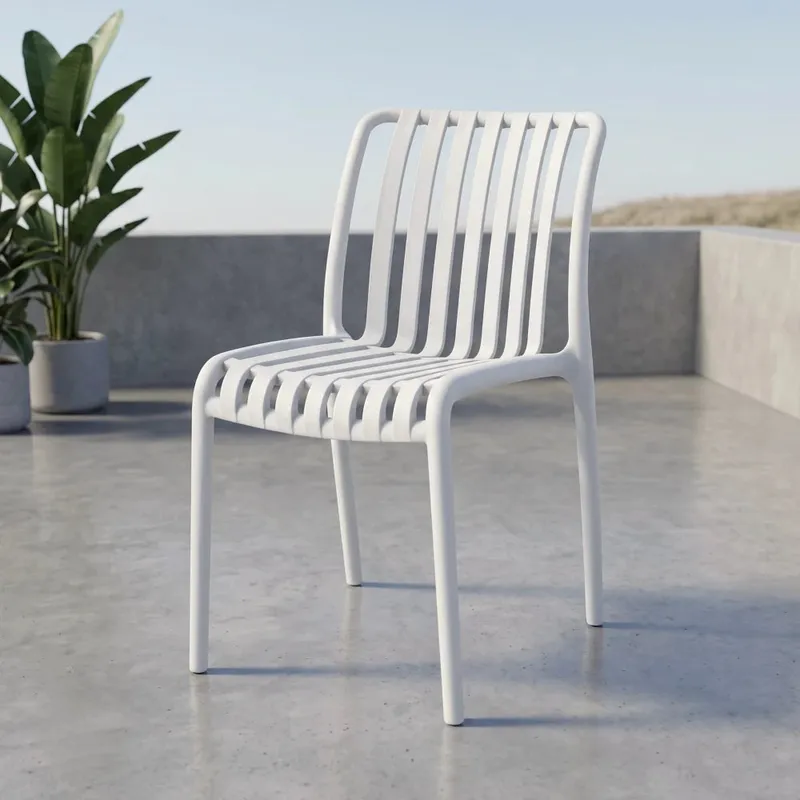 Silla de Exterior Omega - Blanco Tiza en Blanco - Sillas, Uruguay | Ecowood