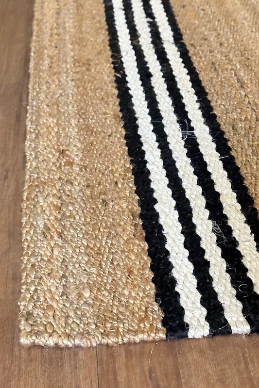 ALFOMBRA HAMPI JUTE 300X400 NATURAL BLACK - Alfombras, Uruguay | Vinibel, vista 4