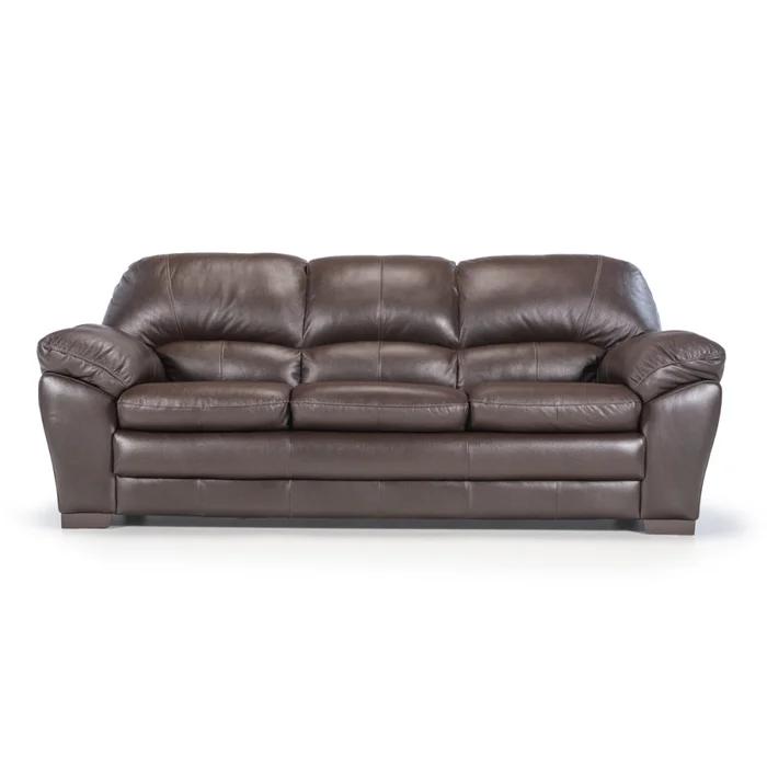 Sofá Messina - Cuero Básico - 3 cuerpos - Café en Marrón - Sillones y sofás, Uruguay | NYR, vista 2