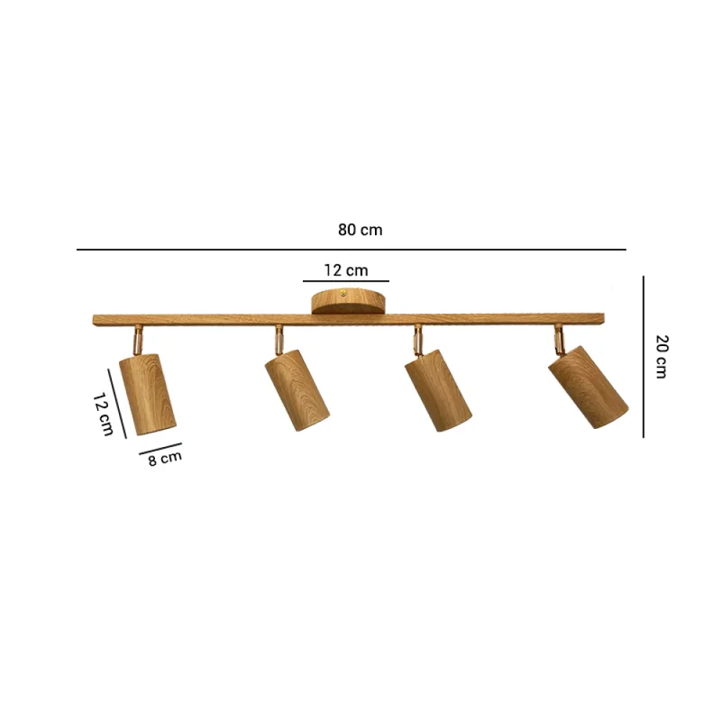 Lámpara de Techo Orientable Loto 4 en Marrón - Lámparas colgantes, Uruguay | Serlux, vista 5