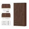 Ropero Dakar 4 puertas 2 cajones con estantes y perchero 172x90x35 cm Interior Natural en Madera natural - Roperos y placares, Uruguay | Mulata, vista 3 de 6