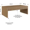 Mesa de Living PLISSE 4 Cajones en Madera natural - Mesas de living, Uruguay | Finkel, vista 5 de 5