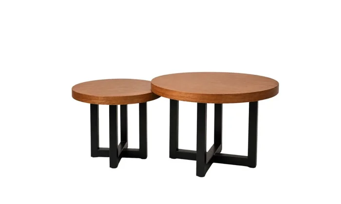 Set Mesas AMBAY Redondas en Madera natural - Mesas de living, Uruguay | Finkel