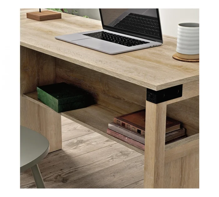 Escritorio Esquinero en L de Oficina - Sauder - Linea Bridge Acre en Madera natural - Escritorios y sillas de escritorio, Uruguay | Rústico Hogar, vista 3