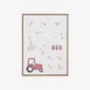 Cuadro Pecky de animales y tractor multicolor 40 x 30 cm en Amarillo, Beige, Blanco, Rojo - Decoración de pared, Uruguay | Kavehome, vista 7 de 7