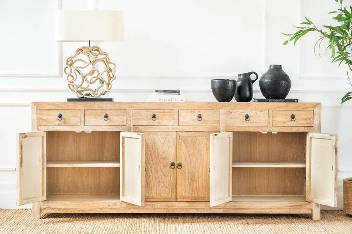 APARADOR OLMO MACIZO - 2.20 MTS en Madera natural - Bibliotecas, Uruguay | La Iberica, vista 9