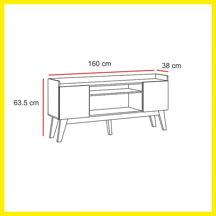 Producto: Rack 234 de AMARELO en Marrón - Muebles para TV, Uruguay | Amarelo, vista 3