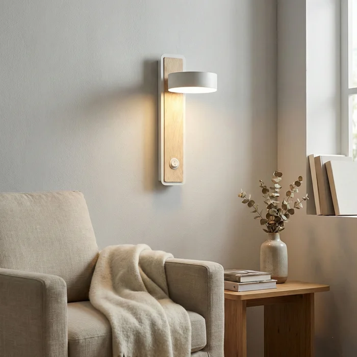 Aplique de Pared Sura Wood LED en Beige - Iluminación, Uruguay | La Perla, vista 3