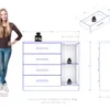 Cómoda Zapatera Genova Plus 1 Puerta 4 Cajones - Blanco en Blanco - Cómodas, Uruguay | Rústico Hogar, vista 3 de 3