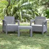 Juego de Jardín Mykonos - 2 butacas y mesa - Greige en Gris - Muebles para el exterior, Uruguay | NYR, vista 2 de 8