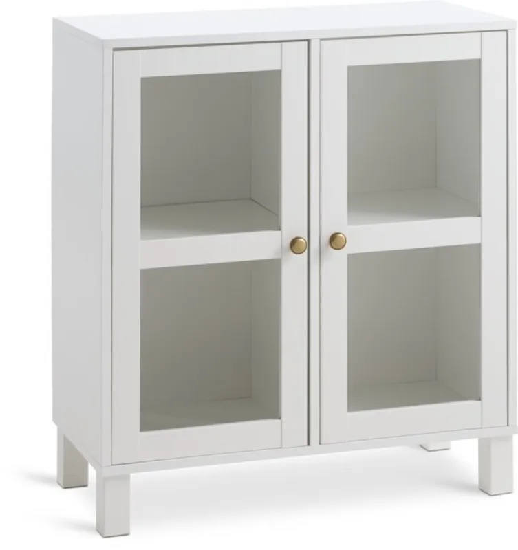 Vitrina SKALS puertas de vidrio blanco en Blanco - Bibliotecas, Uruguay | JYSK