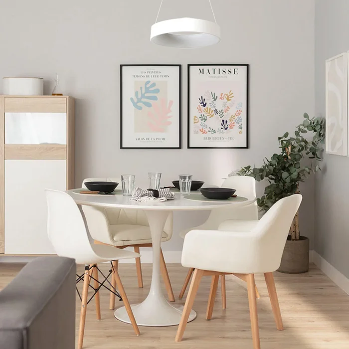 Colgante Led Dimerizable Phoenix 17W 45 cm Blanco en Negro - Lámparas colgantes, Uruguay | Serlux, vista 2