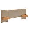 Respaldo King con mesa de luz Gael - Moderna - Marrón en Beige - Respaldos de cama, Uruguay | Rústico Hogar, vista 1 de 5