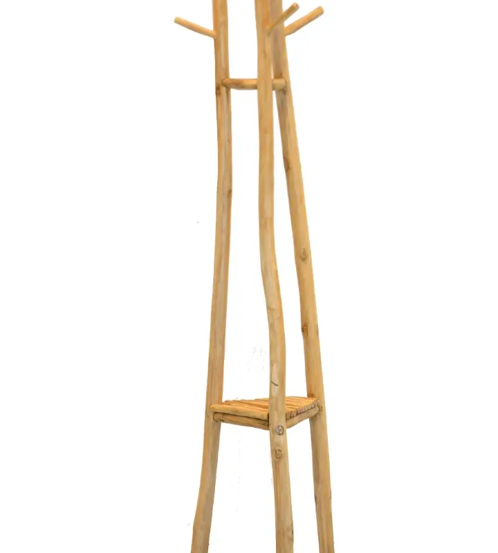 V67 Perchero de pie 38x38x180 en Madera natural - Muebles para el exterior, Uruguay | Victoriana