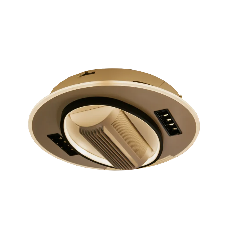 Ventilador de Techo Plafón LED con Control | Luz Variable y Diseño sin Aspas en Beige - Lámparas colgantes, Uruguay | Bascuhouse