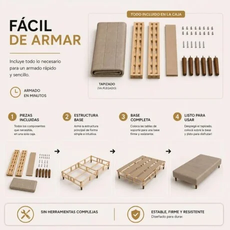 Cama SmartBox HAMPTONS Extra King 200x200 cm - Negro en Negro - Dormitorio, Uruguay | La Cueva Muebles, vista 14