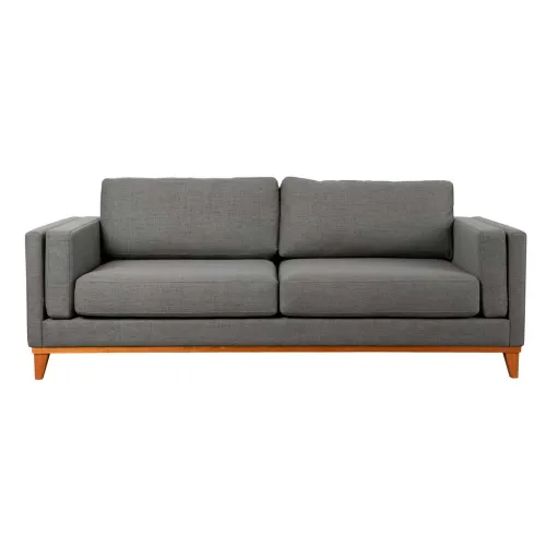 Sofá 3 Cuerpos Easy Clean – Gris Oscuro en Gris - Sillones y sofás, Uruguay | Berna home