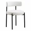 Silla Boucle Metal Y Tela - BLANCO en Blanco - Sillas, Uruguay | La Cueva Muebles, vista 1 de 2
