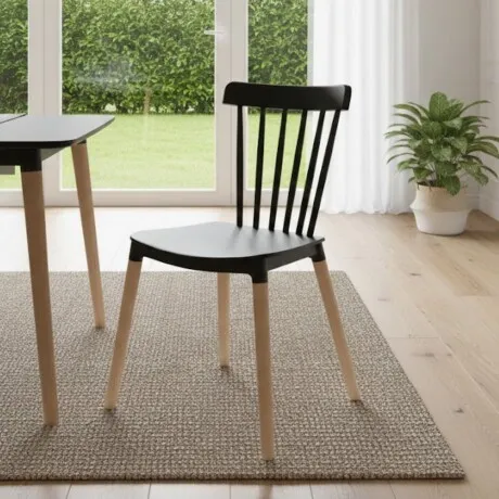 Silla Windsor - Negro en Negro - Sillas, Uruguay | La Cueva Muebles