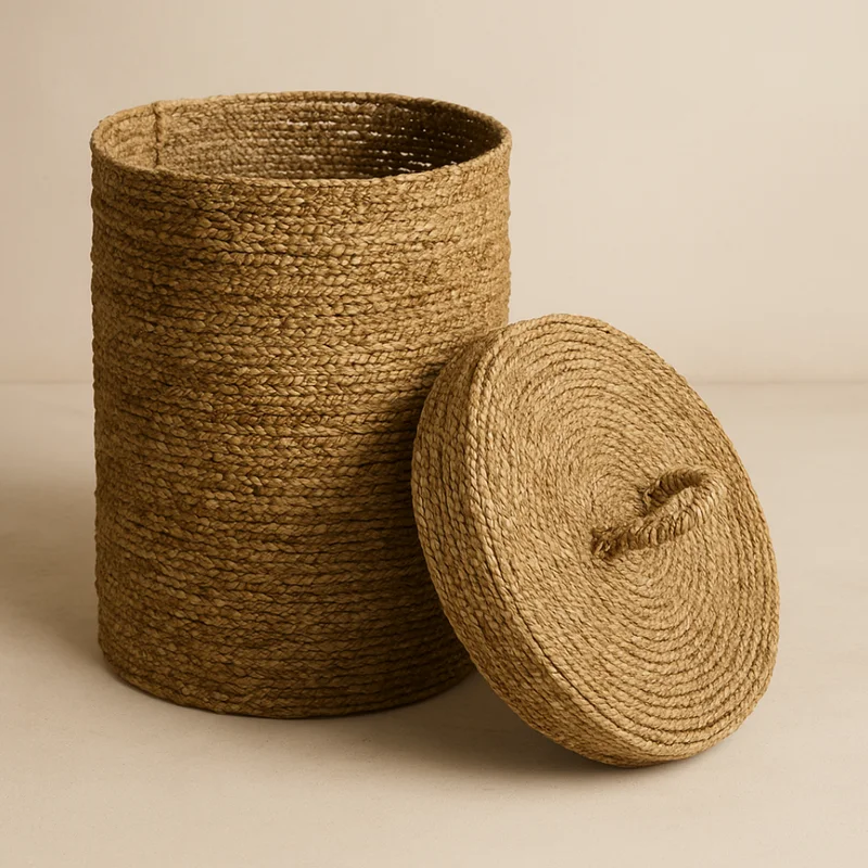 Canasto de Fibra de Banana Alma en Madera natural - Canastos, Uruguay | Casakos, vista 4